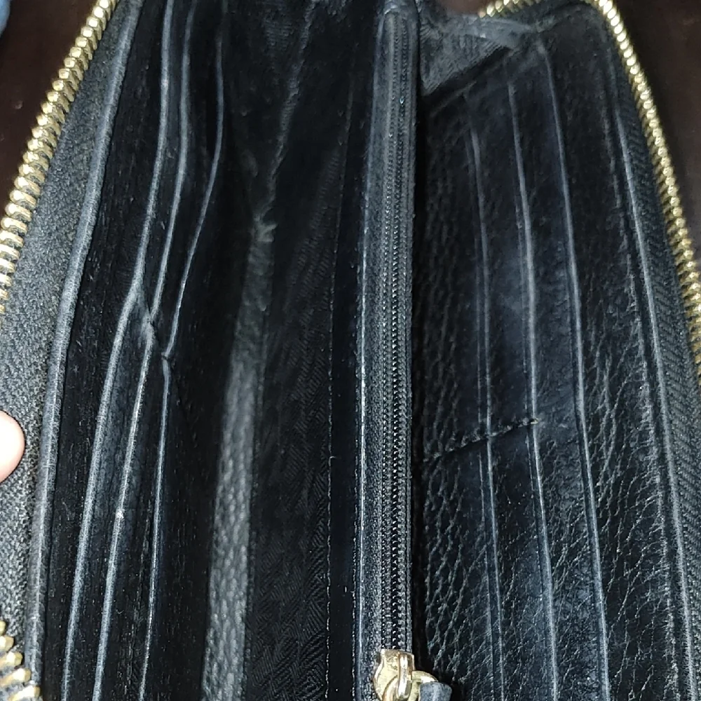 Michael Kors Black Soft Leather Zip-Around Wallet - Used